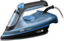 BRAUN FI3194 BK FreeStyle 3 - Stoomstrijkijzer - Vermogen 2400 W - Constante stoom 45 g/min Persen 200 g/min - SuperCeramic-zoolplaat