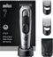 Braun Haartrimmer Tondeuse Series 7 HC7590 + 5 Tools - Levenslang Scherp Scheerblad - 17 Lengtes - Grijs