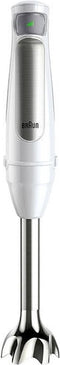 Braun MQ7020 WH Staafmixer 1000 W BPA-vrij, Traploze snelheidsinstelling, Met mixbeker Wit, Zilver