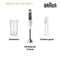 Braun MultiQuick 3 Vario MQ3105BWH - Staafmixer - Wit