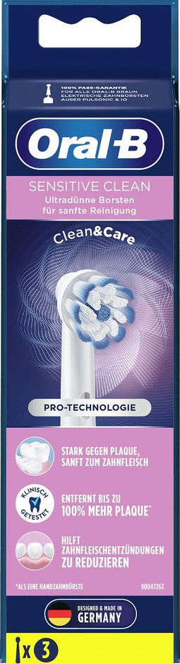 Braun Oral-B Sensitive Clean opzetborstel (Wit, 3 stuks)