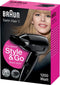 Braun Satin Hair 1 Style&Go BRHD130E Föhn - Reis haardroger - Multivoltage - Inklapbaar
