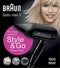 Braun Satin Hair 3 Style & Go BRHD350E Föhn - IONIC technologie - Infrared heating system - Multi Voltage voor op reis