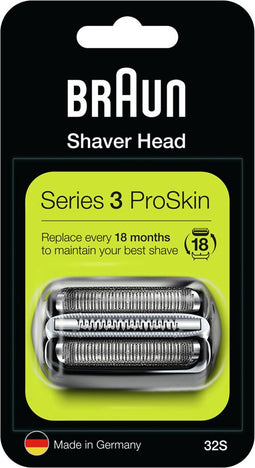 Braun Series 3 32S - Elektrisch Scheerapparaat Vervangende Scheerkop - Scheerblad Zilver