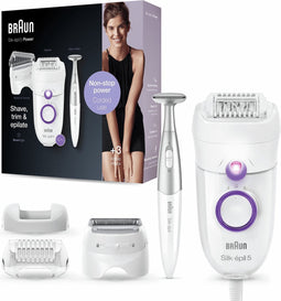 Braun Silk-épil 5-825 - Epilator Voor Beginners met Snoer - Scheerkop - Trimmeropzetstuk - Bikinistyler