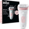Braun Silk·épil 7 - Epilator voor Eenvoudige Ontharing - Langdurig Gladde Huid - 7-000 - Wit/Flamingo