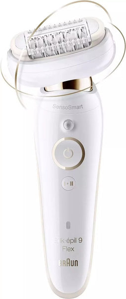 Braun Silk-épil 9 Flex Beauty Set Epilator for Women with Flexible Head Cordless Epilation including FaceSpa Brush Mini Hair Remover 9-105 ALT 9004
