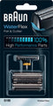 Braun WaterFlex 51B Foil & Cutter Zwart - Vervangende Scheerkop - Scheerblad