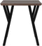 BRAVO - Eettafel - Donkere houtkleur - 70 x 70 cm - MDF