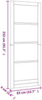 vidaXL - Interne - Deur - 'ORKDAL'83x232x4 - cm - Massief - Houten - Grenen