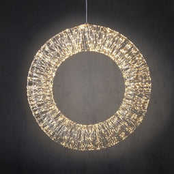 Luca Lighting Lichtkrans met Warm Witte LED Verlichting - Ø80 cm - Zilver