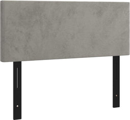 vidaXL - Hoofdbord - 100x5x78/88 - cm - fluweel - lichtgrijs