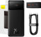 Baseus Bipow Powerbank 20000mAh 25W Quick Charge Dual usb-A en USB-C poort en kabel - Zwart