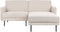 BREDA - Hoekbank - Beige - Linkszijdig - Polyester