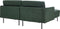 BREDA - Hoekbank - Groen - Rechtszijdig - Polyester