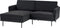 BREDA - Hoekbank - Zwart - Rechtszijdig - Polyester
