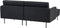BREDA - Hoekbank - Zwart - Rechtszijdig - Polyester