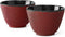 Bredemeijer - Kopjes Xilin gietijzer rood - theemok set van 2