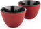 Bredemeijer - Kopjes Xilin gietijzer rood - theemok set van 2