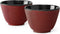 Bredemeijer - Kopjes Xilin gietijzer rood - theemok set van 2