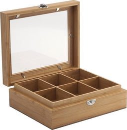 Bredemeijer - Theedoos 6-vaks venster bamboe natural