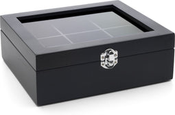 Bredemeijer - Theedoos 6-vaks venster bamboe zwart