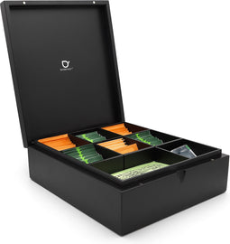 Bredemeijer - Theedoos 9 vaks gesloten flexibel/grote maat theezakjes