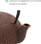 Bredemeijer - Theepot Anhui 0,9L gietijzer aubergine met filter - theezeef