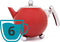 Bredemeijer - Theepot Bella Ronde 1,2L Carmine Red- Dubbelwandig