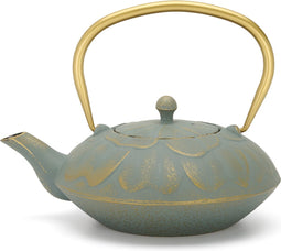 Bredemeijer - Theepot Kunming 1,3L gietijzer blauw met filter - theezeef