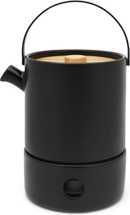 Bredemeijer - Theeset Umea Theepot 1.2L met theelichtwarmer - Mat zwart