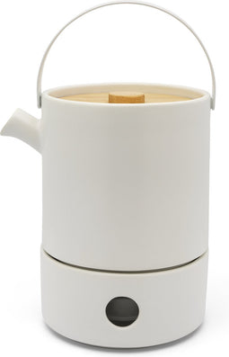 Bredemeijer - Theeset Umea Theepot 1.2L met theelichtwarmer - Mat wit