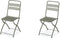Breeze Bistro Klapstoel Metaal - Groen - SET VAN 2