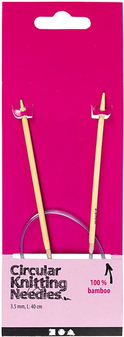 Breinaalden - Bamboe - Rond - L: 40 cm - Dikte: 3,5mm - 1 stuk