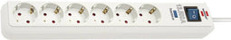 Brennenstuhl 1159720216 Overspanningsveilige stekkerdoos 6-voudig Wit Randaarde stekker 1 stuk(s)