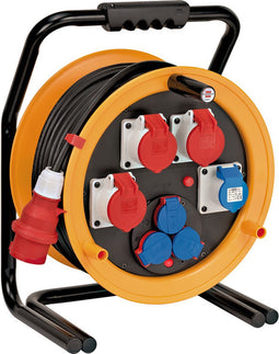 Brennenstuhl Brobusta CEE 4 IP44 kabelhaspel (kabelhaspel 40m, voor gebruik op bouwterreinen en permanent gebruik buiten, BGI 608, Made in Germany)