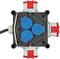 Brennenstuhl Compacte rubberen stroomverdeler / rubberen verdeler (1m kabel, 3x CEE 400V/16A, 3x 230V/16A, bouwplaatsgebruik en permanent gebruik buitenshuis, Made in Germany)