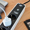 brennenstuhl®Connect Ecolor WiFi stekkerdoos 3-voudig wit/zwart