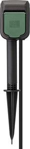 Brennenstuhl®Connect slimme stekkerdoos / buitenstopcontact 2-voudig met grondspies en montageplaat (2,4 GHz compatibel met Alexa en Google Assistant, timer met dag- en weekprogramma, 3m kabel)
