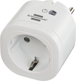 brennenstuhl®Connect Smart Plug WA 3000 XS01 (Slimme Stekker 2,4 GHz compatibel met Alexa en Google Assistant, smart stekker met Tijdsschakelaar, gratis app)