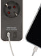 Brennenstuhl Ecolor 4-voudige stekkerdoos met 2 USB-laadpoorten (meervoudige stekkerdoos USB C met schakelaar en 1,5m kabel)