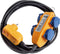 Brennenstuhl FI IP54 Beschermingsadapterkabel met Powerblock (4-voudige verlenging voor buiten IP54, 5m kabel, met persoonlijke beschermingsschakelaar)