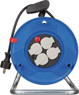 Brennenstuhl Garant E Kabelhaspel (25 m kabel in zwart, van speciaal kunststof, voor gebruik binnenshuis, Made in Germany)