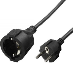 Brennenstuhl Kwaliteit kunststof verlengkabel met stekker (verlengsnoer binnen met 3m kabel) zwart