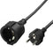 Brennenstuhl Kwaliteit kunststof verlengkabel met stekker (verlengsnoer binnen met 3m kabel) zwart