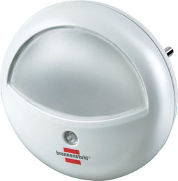 Brennenstuhl LED-oriëntatielampje rond/nachtlampje met schemersensor voor het stopcontact (zacht en onopvallend licht, met 2 LEDs), wit