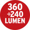Brennenstuhl LuxPremium LED-zaklamp THL 300 / COB zaklamp met zijlicht (max. 30 uur verlichtingsduur, 8 modi, 360 + 240 lm, IP54.
