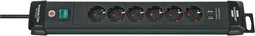 Brennenstuhl - Stekkerdoos brennenstuhl premium 6-voudig incl. 2 usb 3m zwart | 2 stuks