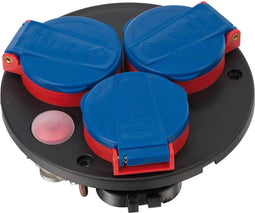 Brennenstuhl Stekkerdoos, montageplaat met 3 stopcontacten, IP44 thermostaat