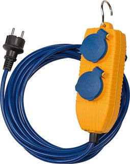 Brennenstuhl Verlengkabel IP44 met Powerblock 5m blauw AT-N05V3V3-F 3G1,5, 230 V Single blauw